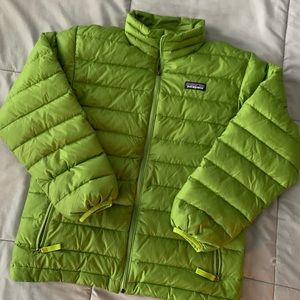 Patagonia Kids Green Down Puffer Jacket Medium